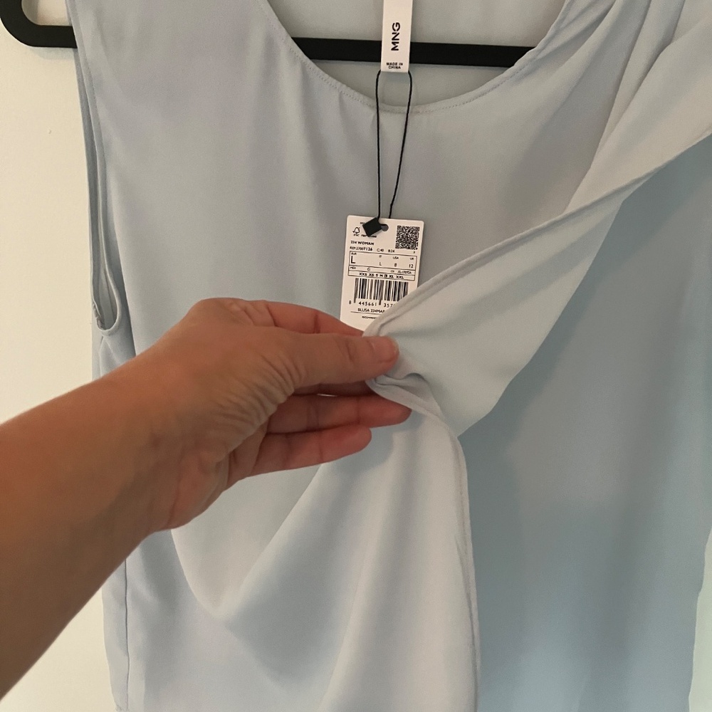 Mango Buttoned Wrap Blouse with tags
